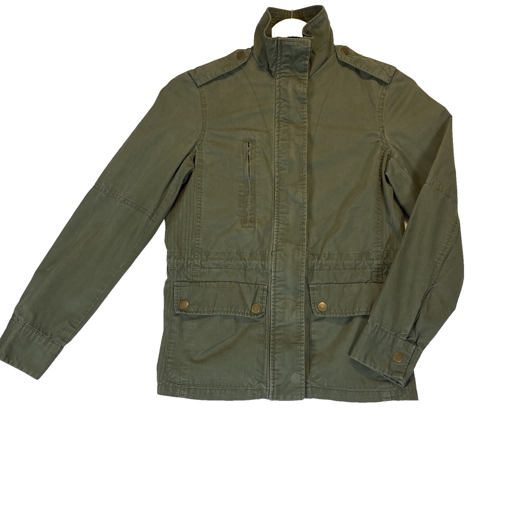 Love Tree‎ Woman's Jacket Size Small Olive Green Utility Cargo Army Jacket